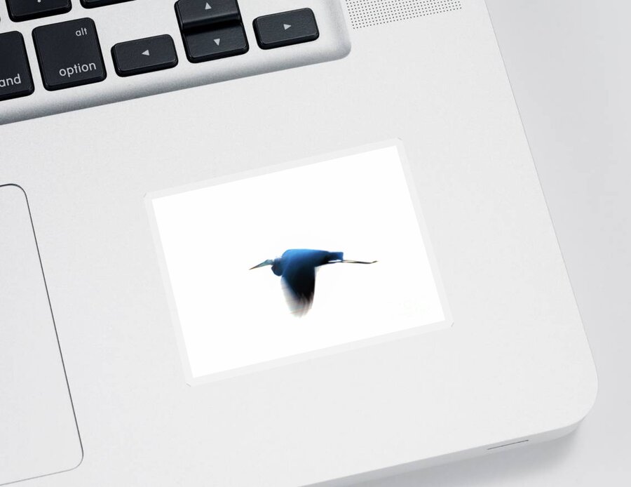 Heron Sticker featuring the photograph Inflight by William Norton