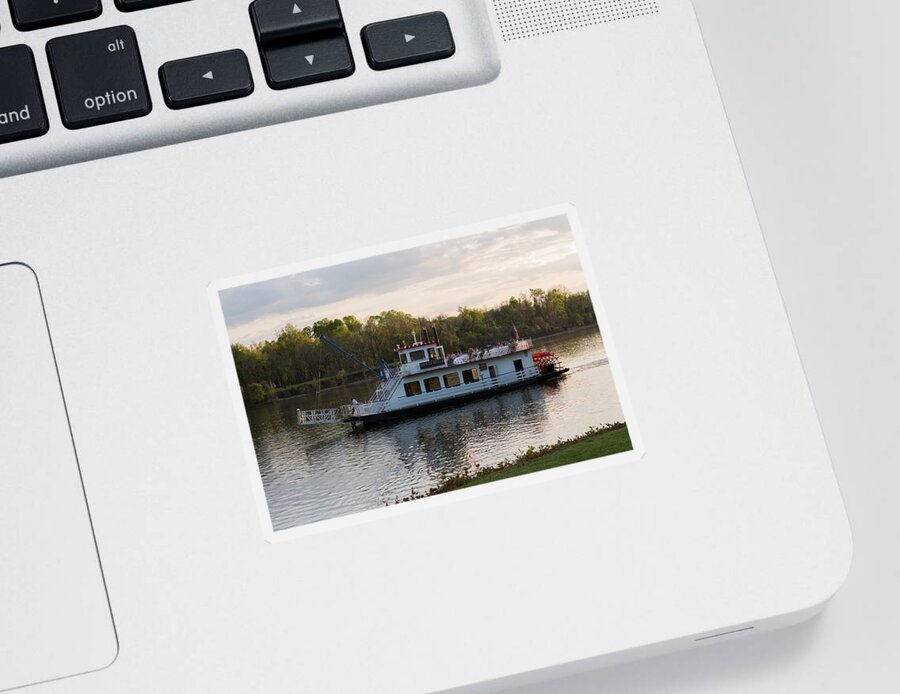 Island Belle Sticker featuring the photograph Island Belle Sternwheeler by Holden The Moment