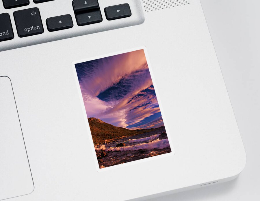 Waves Sticker featuring the photograph It Comes In Waves by Sean Sarsfield