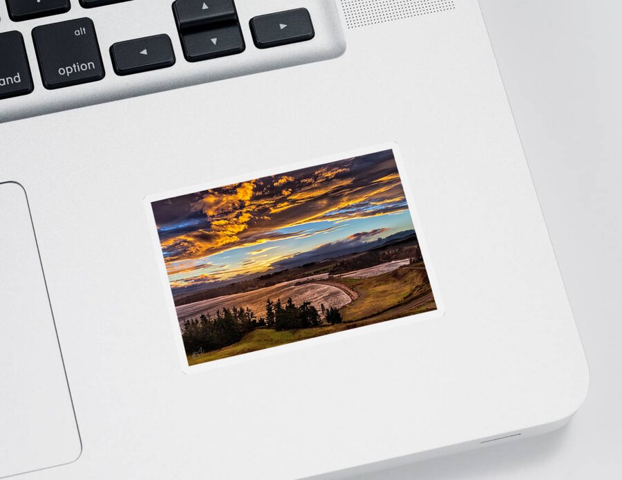 Sunset Sticker featuring the photograph Jacksons Beach by Thomas Ashcraft