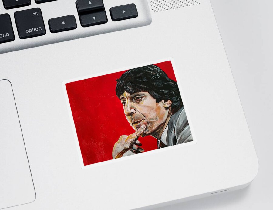 Portrait Sticker featuring the painting Jimmy V by Joel Tesch