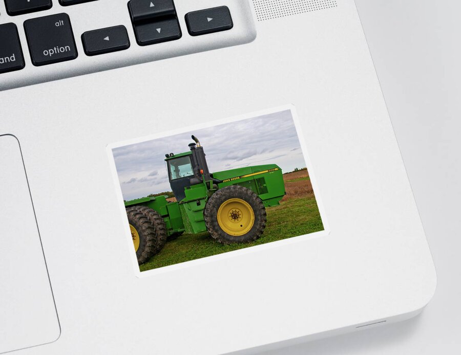 Tractor Sticker featuring the photograph John Deere Green 3159 by Guy Whiteley