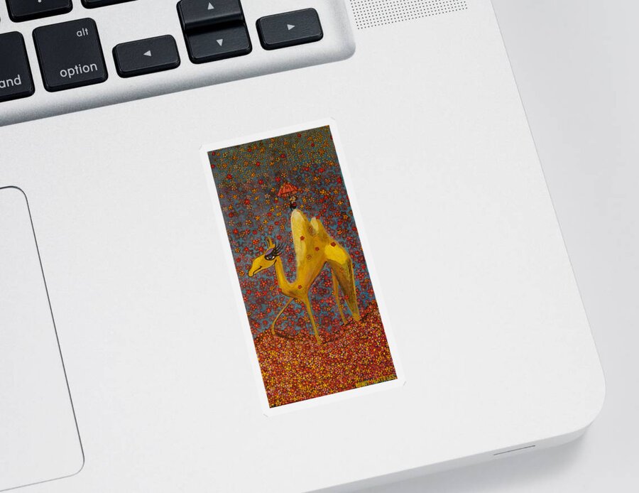 Camel Sticker featuring the painting Justify by Mindy Huntress