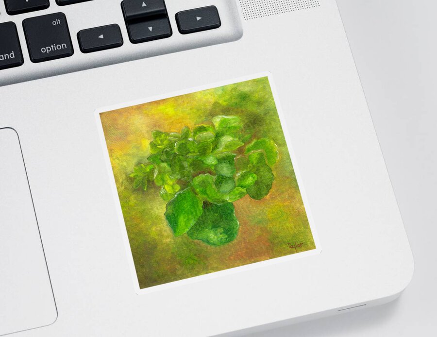 Flowers Sticker featuring the painting Kalanchoe by FT McKinstry