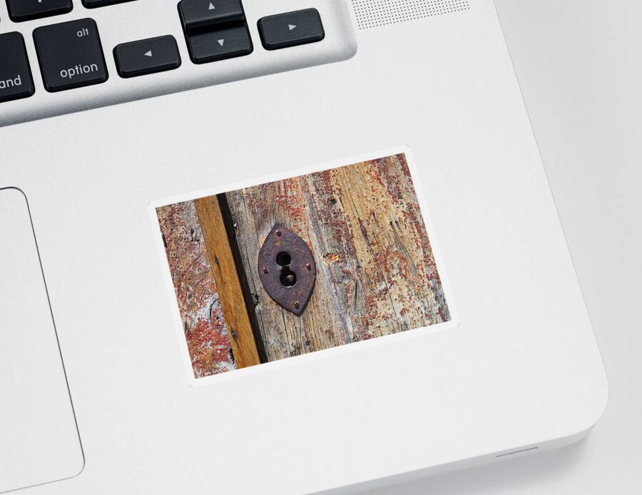 Abstract Sticker featuring the photograph Key hole by Carlos Caetano