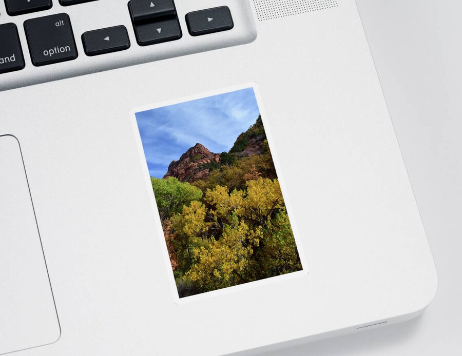 Zion Sticker featuring the photograph Kolob Canyon No. 63 by Sandy Taylor