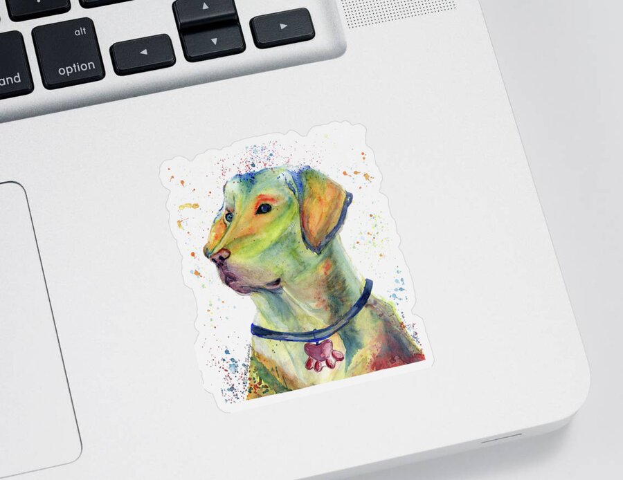 Labrador Retriever Sticker featuring the painting Labrador Retriever Art by Melly Terpening