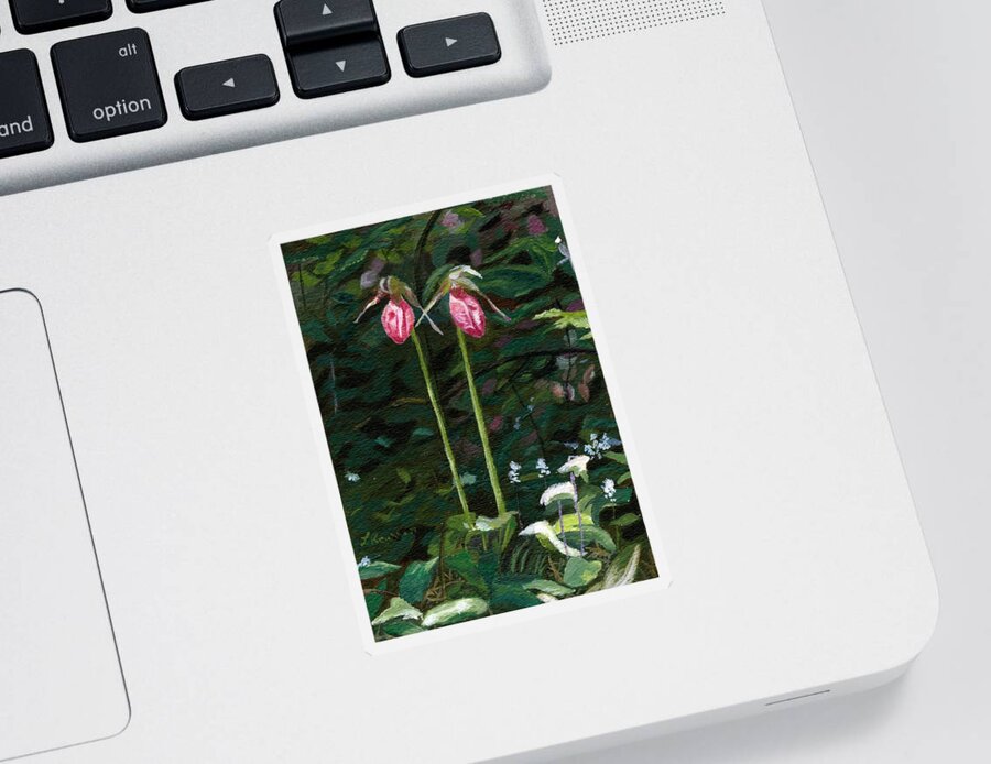 Lady Slipper Sticker featuring the painting Lady Slipper by Lynne Reichhart