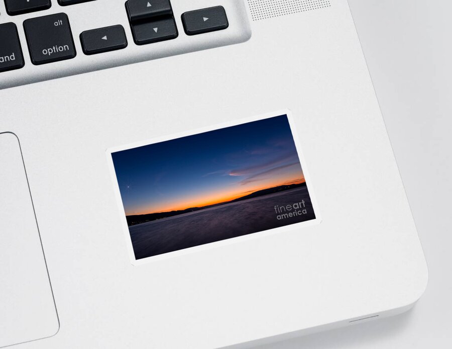 Lake-constance Sticker featuring the photograph Sunset over Lake Constance by Bernd Laeschke