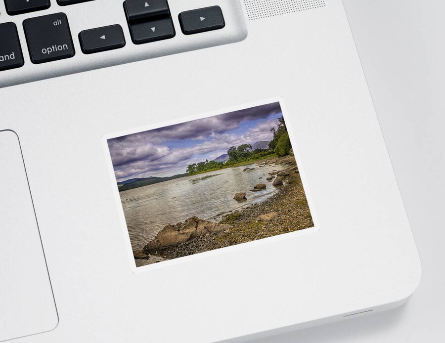 England Sticker featuring the photograph lake district HDR by Chris Smith