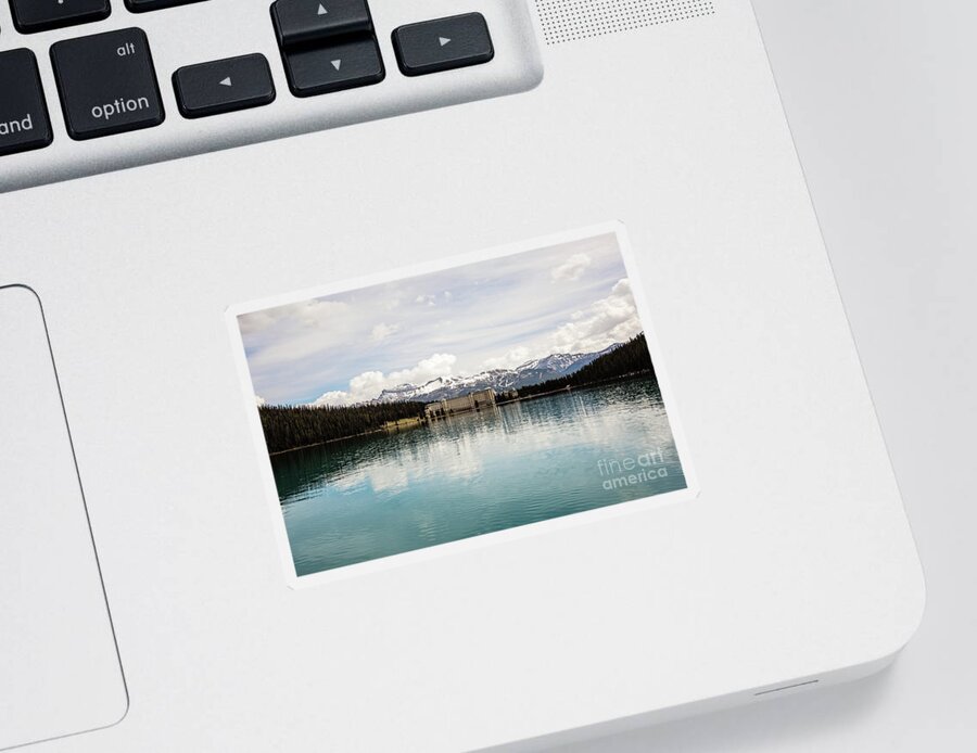 Lake Sticker featuring the photograph Lake Louise with the Fairmont Chateau by Scott Pellegrin
