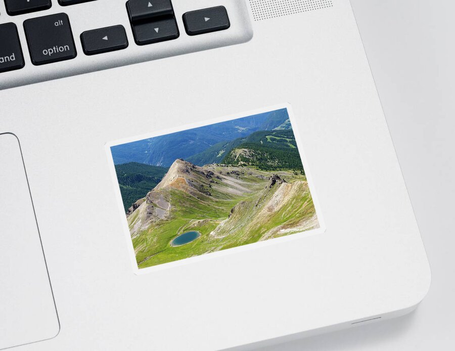 Mountain Landscape Sticker featuring the photograph Lake of Souliers - French Alps by Paul MAURICE