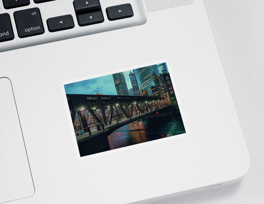 Chicago Sticker featuring the photograph Lake Street Bridge by Nisah Cheatham