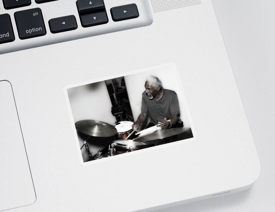 Jazz Drummer Sticker featuring the photograph Legrand Rogers by Lee Santa