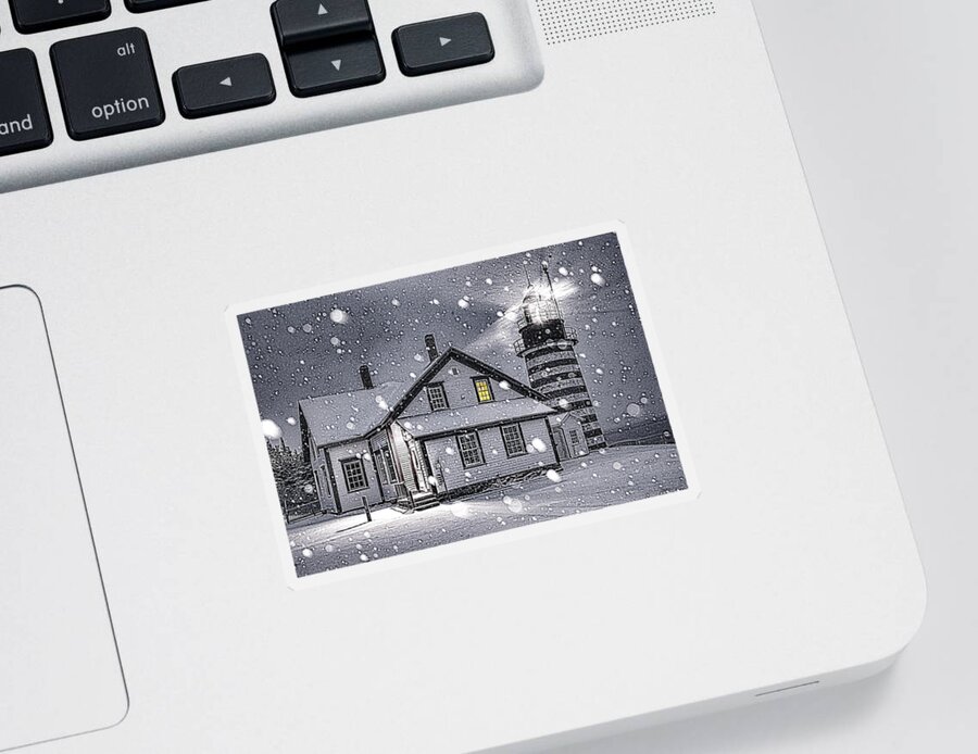 Let It Snow Sticker featuring the photograph Let It Snow Let It Snow by Marty Saccone