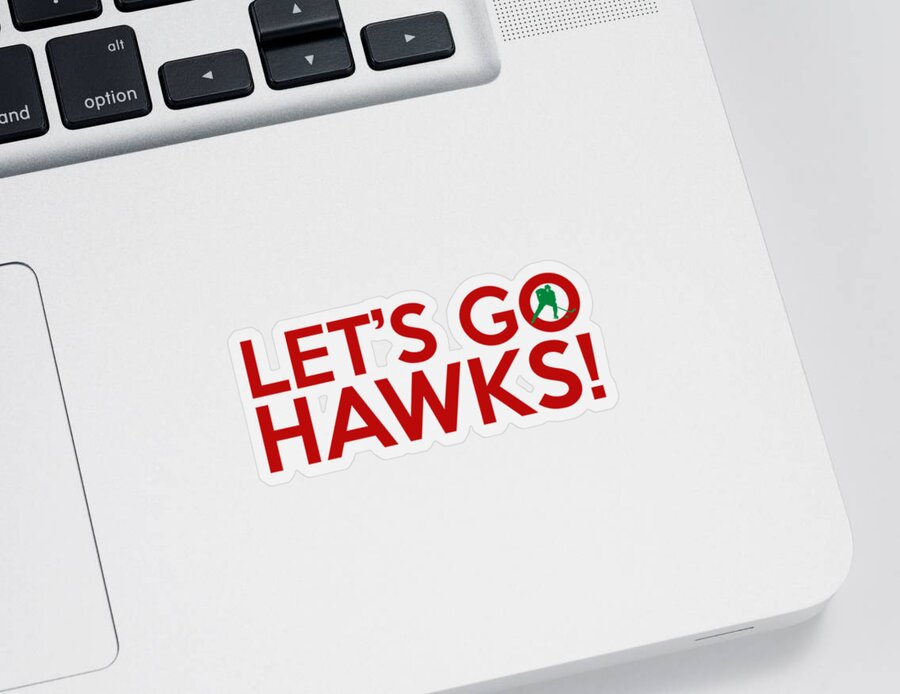 Hawks Sticker featuring the painting Let's Go Hawks by Florian Rodarte