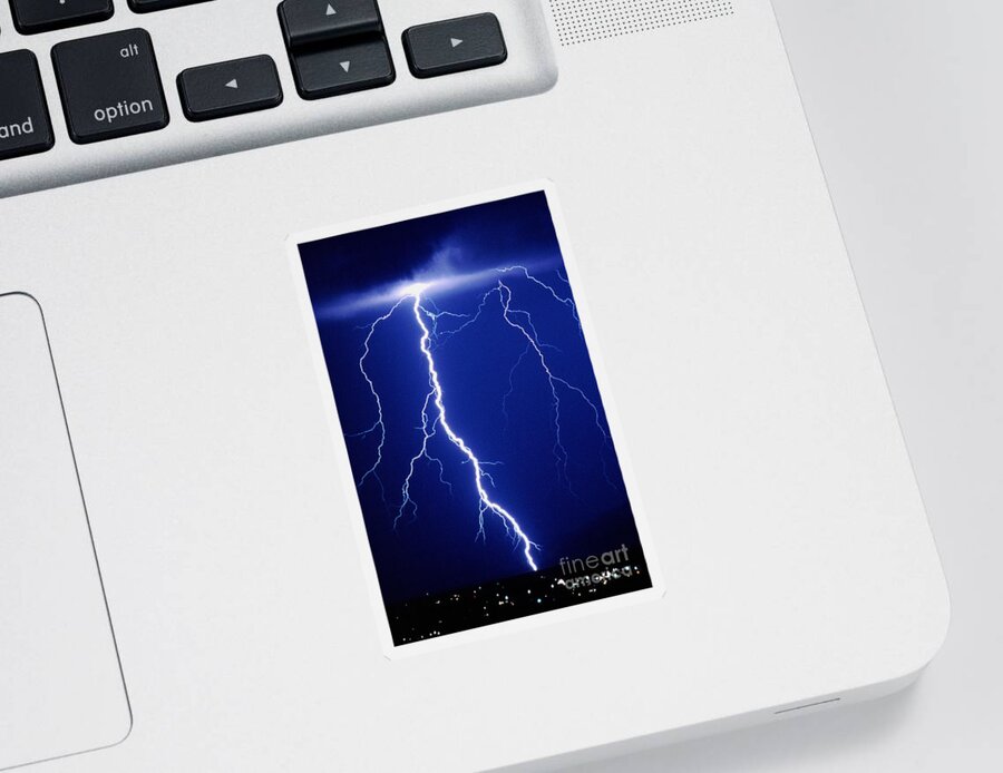 Cloud Sticker featuring the photograph Lightning Bolt by Kent Wood