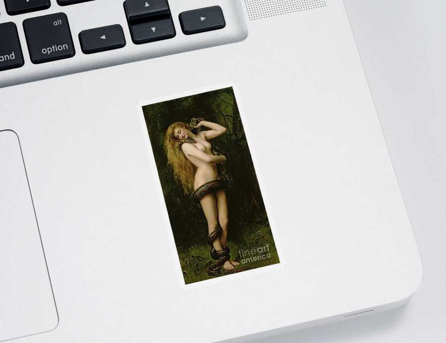 #faatoppicks Sticker featuring the painting Lilith by John Collier