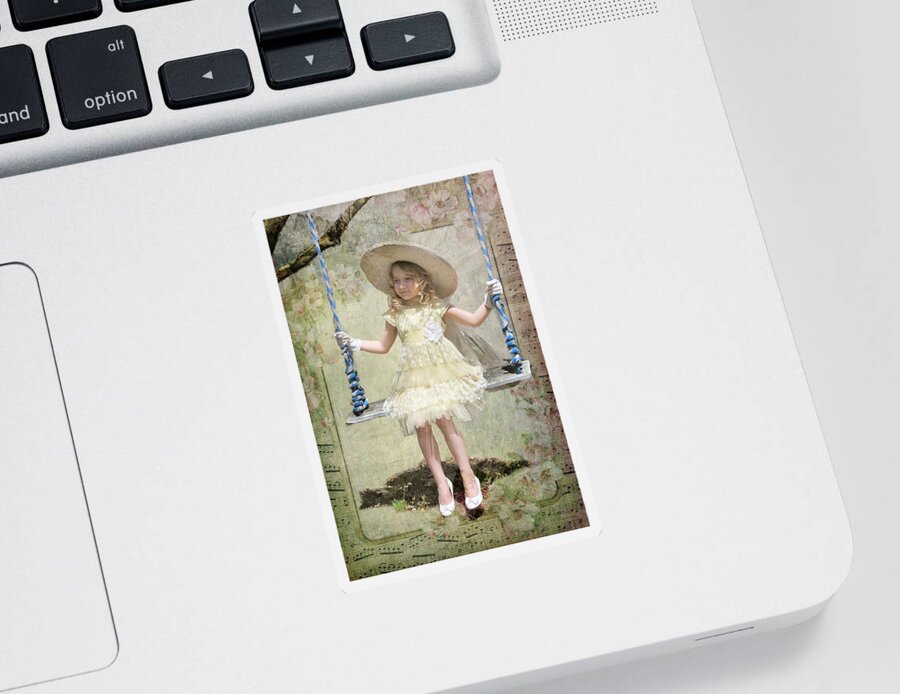Little Girls Sticker featuring the photograph Lily in the Garden by Fran J Scott