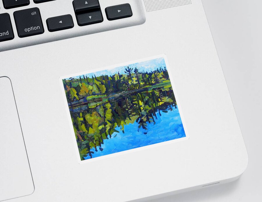 Limberlost Sticker featuring the painting Little Clear Morning by Phil Chadwick
