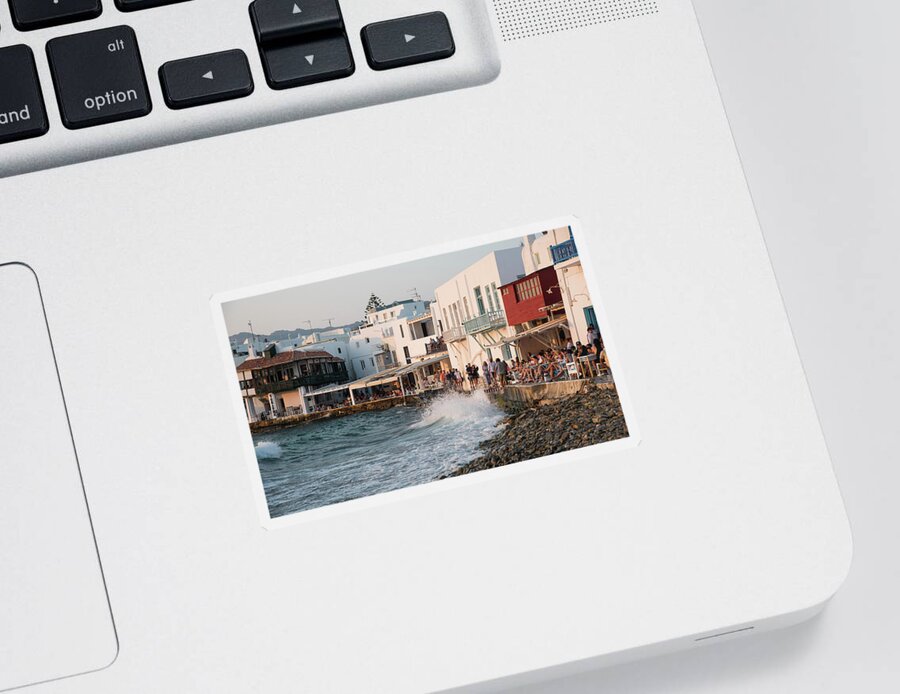 Greece Sticker featuring the photograph Little Venice, Mykonos Island, Greece by Michalakis Ppalis