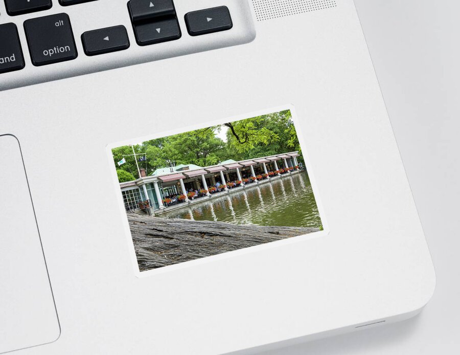 Loeb Sticker featuring the photograph Loeb Boathouse by Fran Gallogly