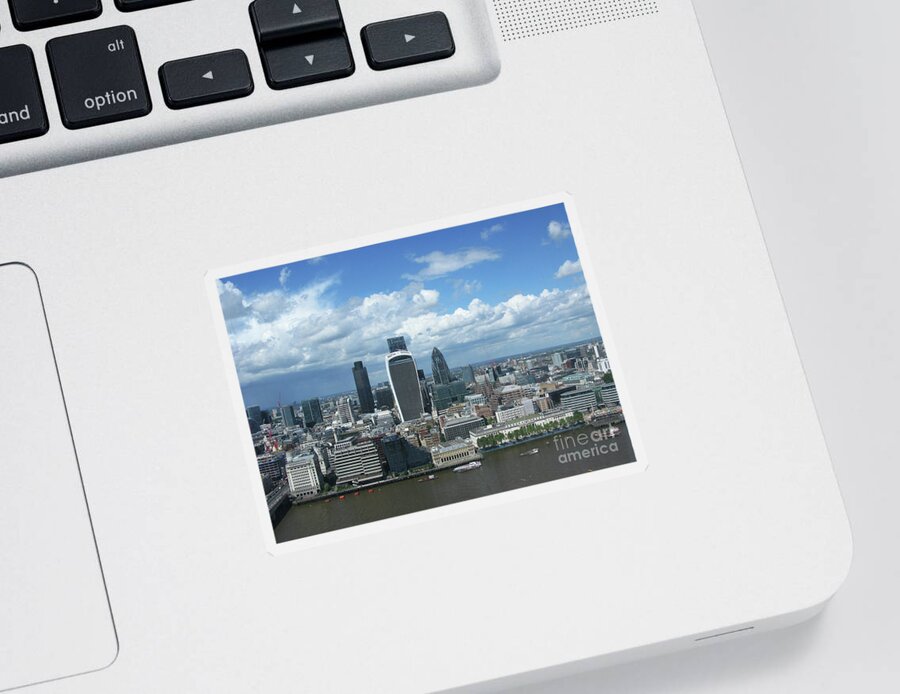 London Sticker featuring the photograph London Skyscrapers by Mini Arora