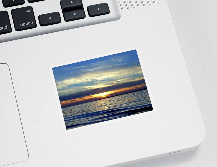 Seas Sticker featuring the photograph Long Island Sunset by Newwwman