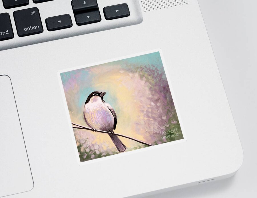 Bird Art Sticker featuring the painting Look Toward the Light by Elizabeth Robinette Tyndall