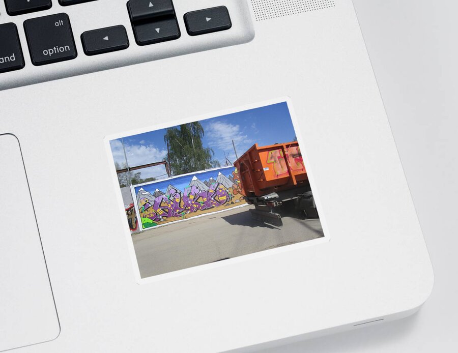 Graffity Sticker featuring the photograph Lorry Drive by Rosita Larsson