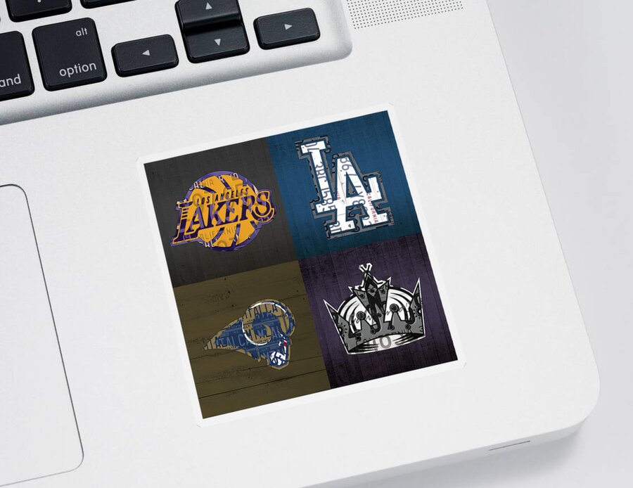 Los Angeles License Plate Art Sports Design Lakers Dodgers Rams Kings  Sticker