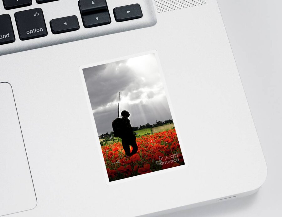 Soldier Sticker featuring the digital art Lost Soldier by Airpower Art