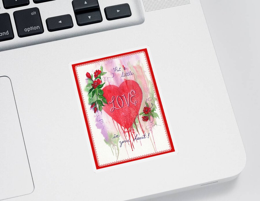 Valentine Sticker featuring the painting Love Valentine by Marilyn Smith