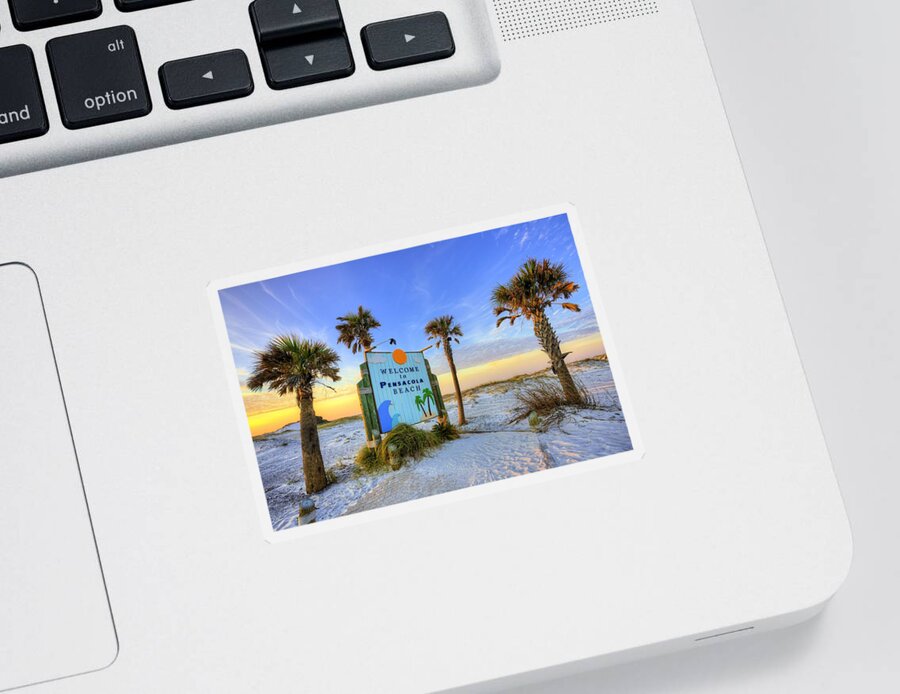 Pensacola Sticker featuring the photograph Loving Pensacola Beach by JC Findley