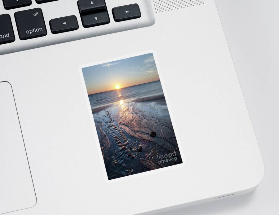 Sunrise Sticker featuring the photograph Low Tide Ravine Coastal Nature / Landscape Photograph by PIPA Fine Art - Simply Solid