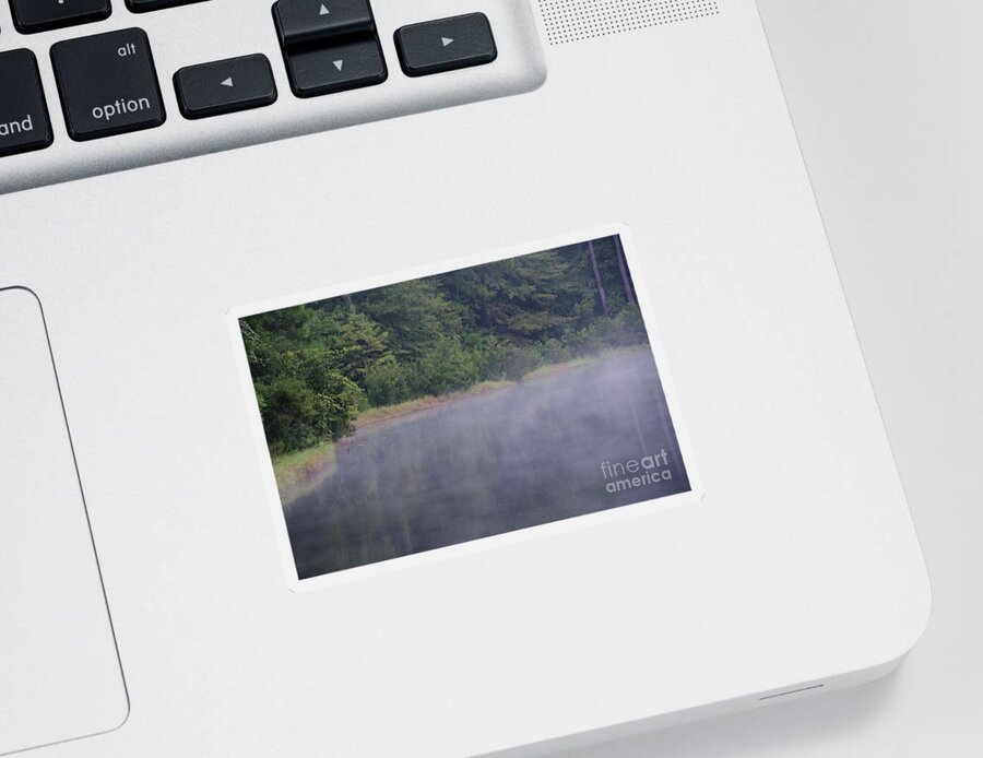 Fog Sticker featuring the photograph Lowcountry Morning Lake Fog by Dale Powell