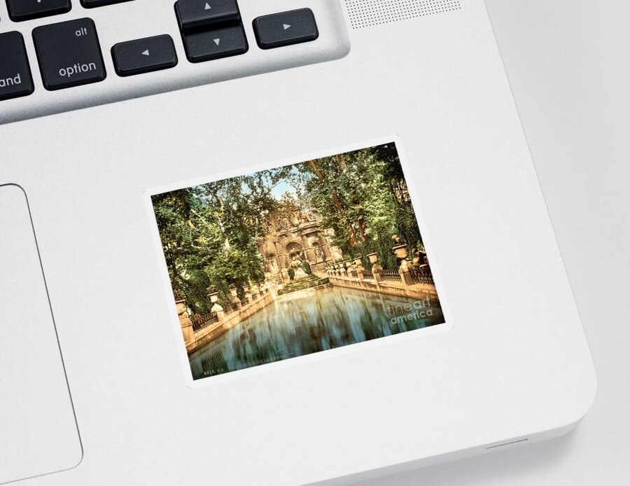 History Sticker featuring the photograph Luxembourg Gardens, Medici Fountains by Science Source