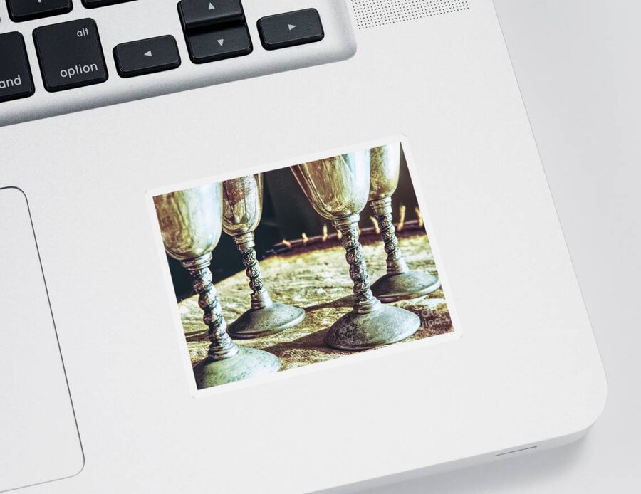 Macro Sticker featuring the photograph Macro Goblets Still Life by Phil Perkins