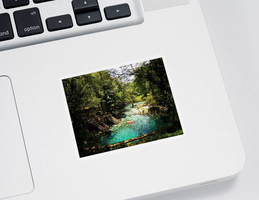 Spring Sticker featuring the photograph Madison from the high bank by Julie Pappas