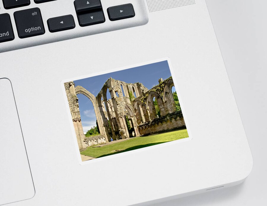 Abbey Sticker featuring the photograph Magnificent ruins. by Elena Perelman
