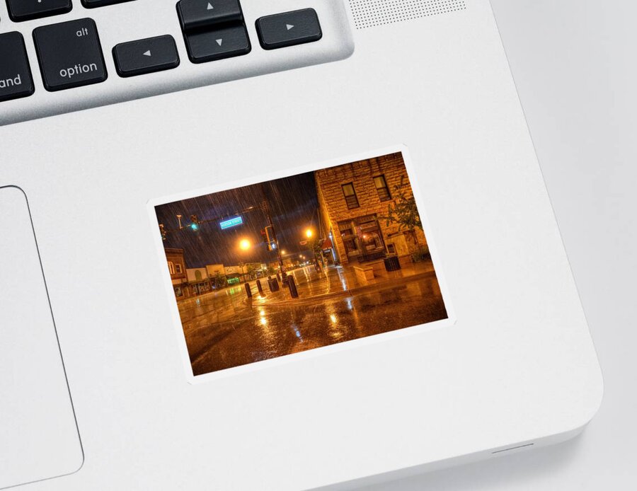 Rain Sticker featuring the photograph Main and Hudson by Fiskr Larsen