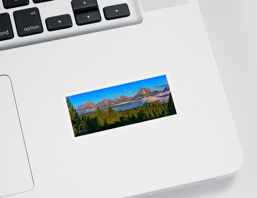 Tetons Sticker featuring the photograph Majestic Tetons by Greg Norrell