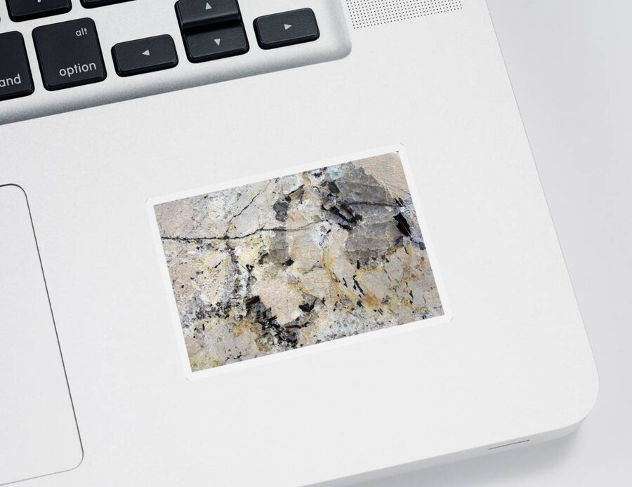 Marble Sticker featuring the photograph Marble Tan Black by Delynn Addams