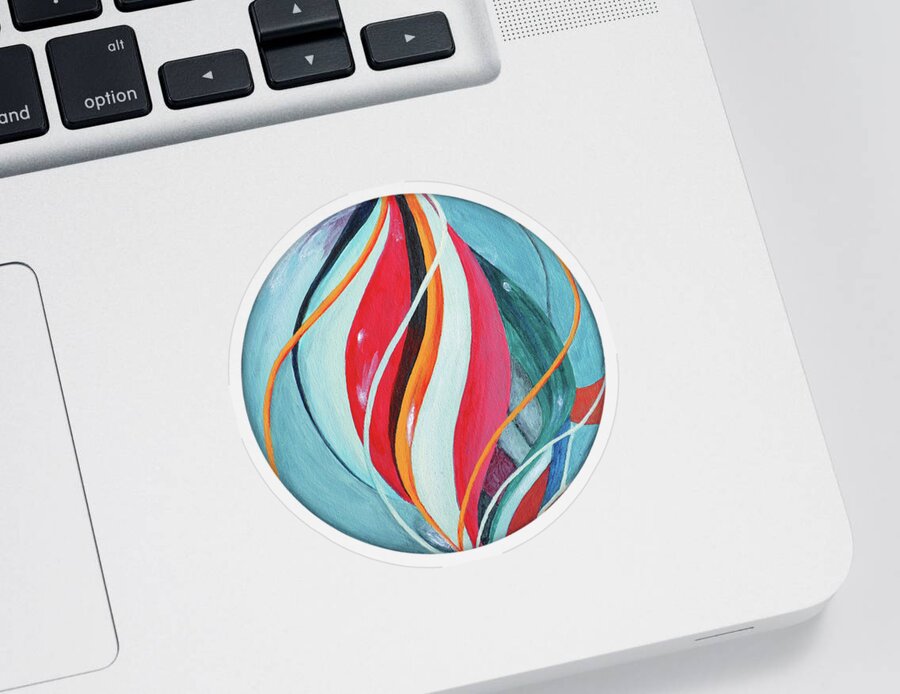 Acrylic Sticker featuring the painting Marble by Jutta Maria Pusl