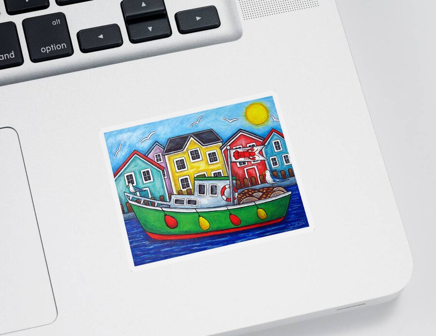 Lisa Lorenz Sticker featuring the painting Maritime Special by Lisa Lorenz