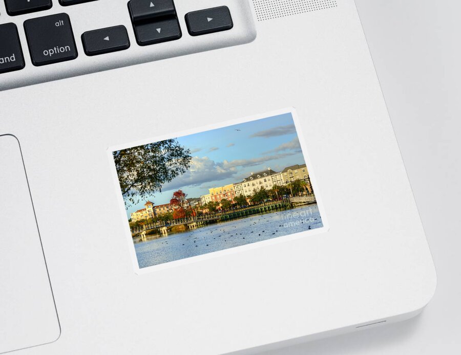 Scenic Sticker featuring the photograph Market Common Myrtle Beach by Kathy Baccari