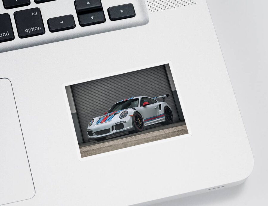 Cars Sticker featuring the photograph #Martini #Porsche 911 #GT3RS #Print by ItzKirb Photography
