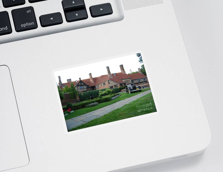 Concours D'elegance Sticker featuring the photograph Meadowbrook Hall by Grace Grogan