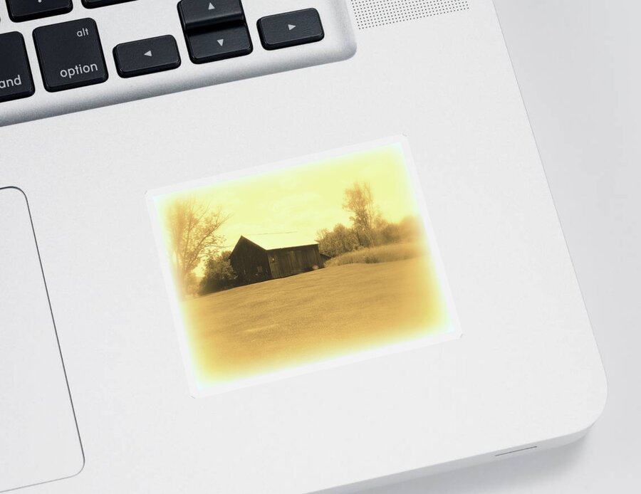 Architectural Sticker featuring the photograph Memories of Long Ago - Barn by Susan Lafleur