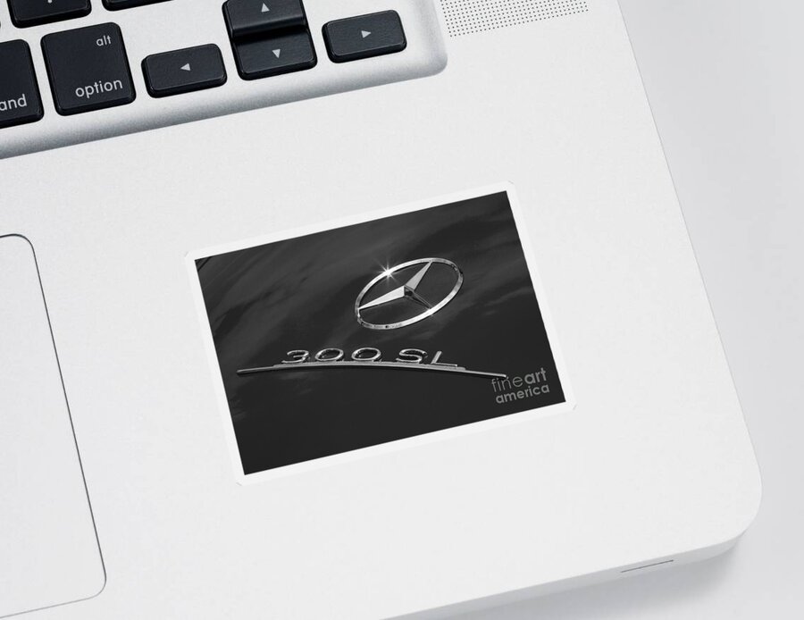 Mercedes Benz Sticker featuring the photograph Mercedes 300SL by Dennis Hedberg